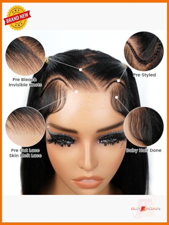 13x4 Lace Front Braided Bob Wig Human Hair Short Bob Glueless Pre Plucked Pre